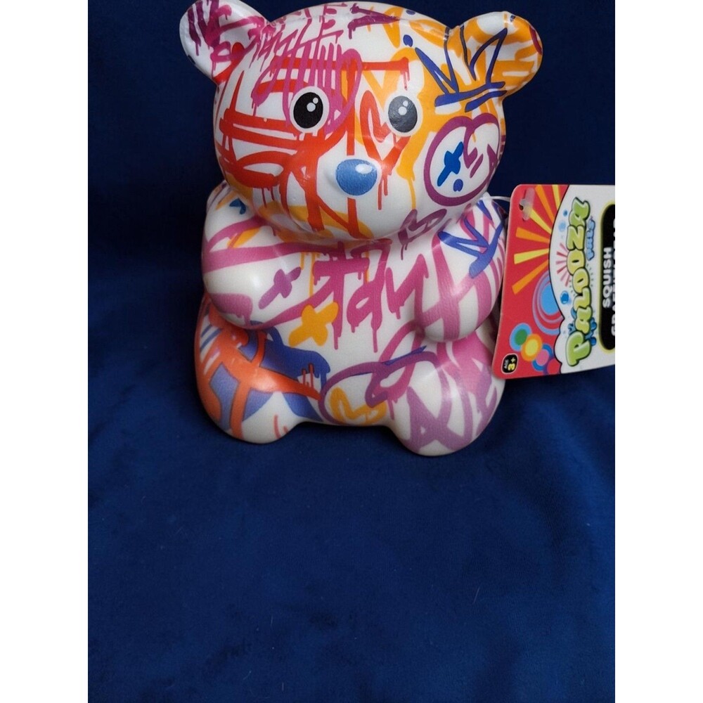 Paloza Bear Squish Me Graffiti Art Toy Colorful Street Style Stress Relief